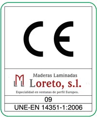 marcado ce ventanas de madera