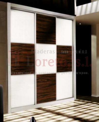 Puertas Armario Corredero Blanco Wengue